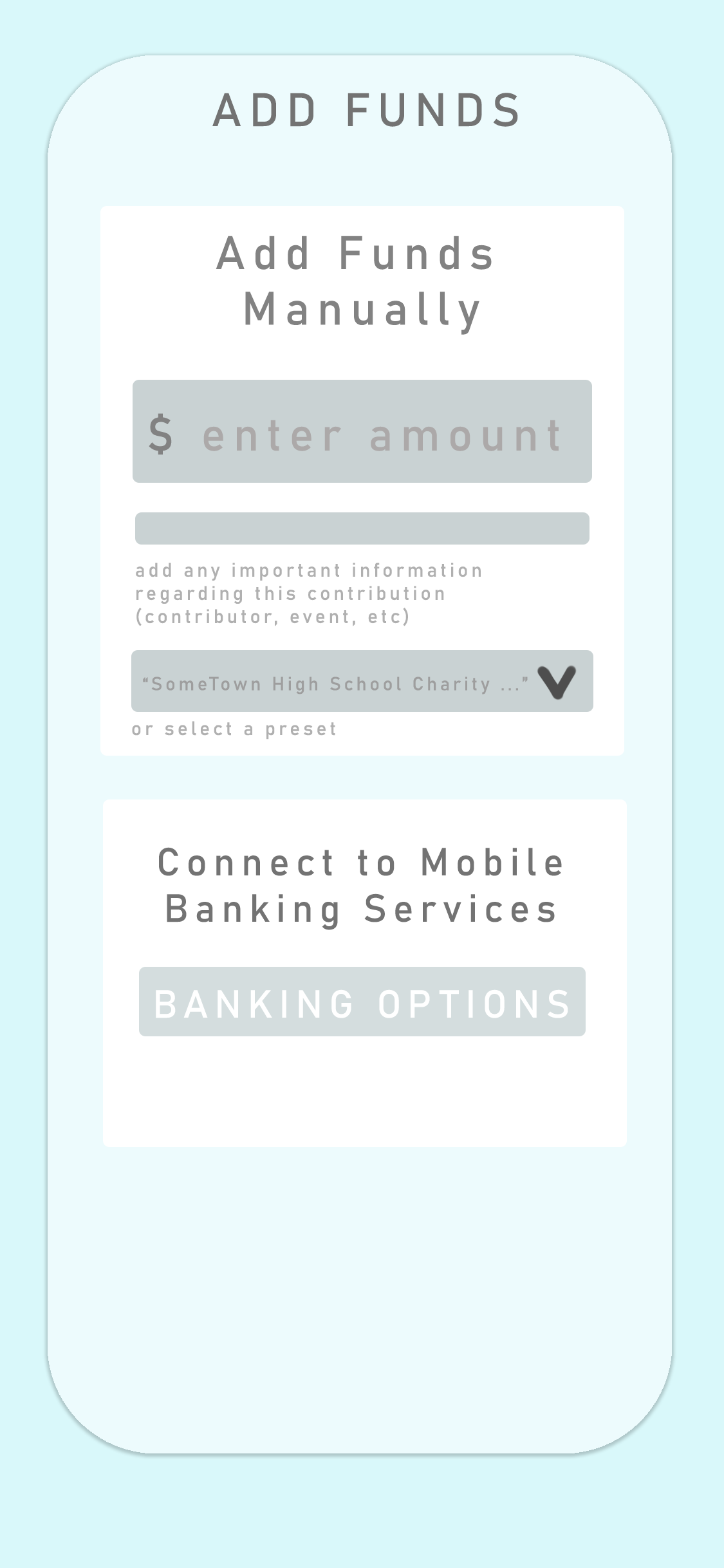 add funds manually